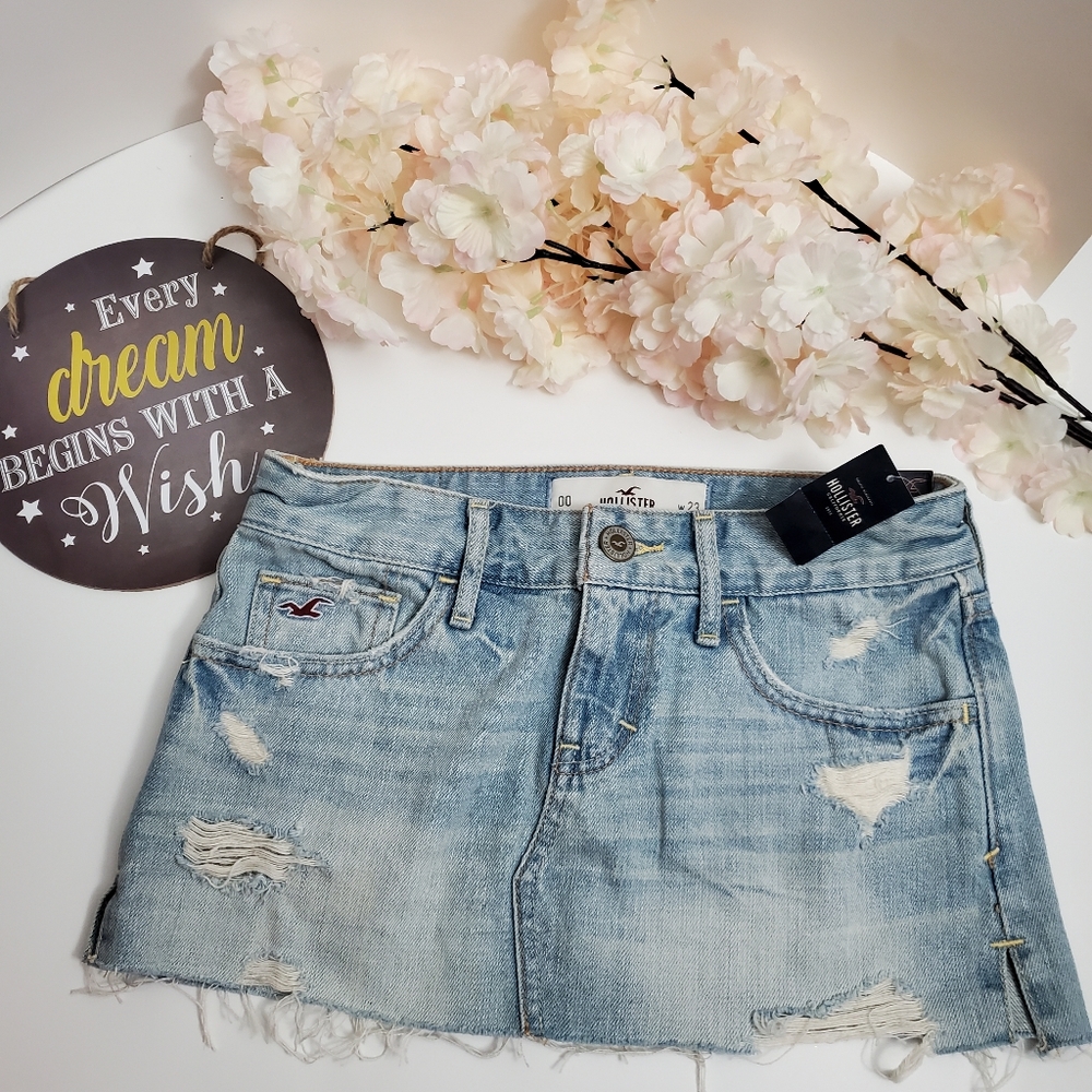 Distressed Hollister Jean Skirt